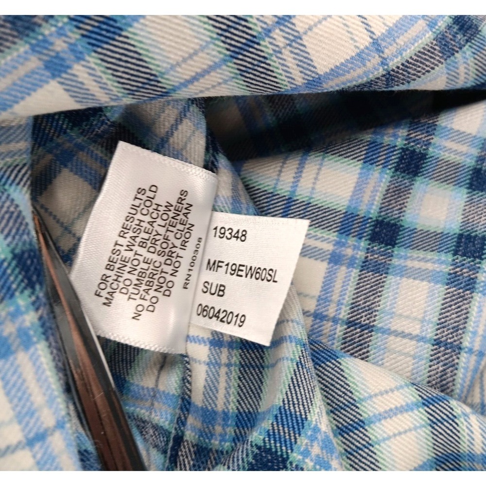Peter Millar Shirt Mens M Blue Plaid Gator Creek Flannel Preppy Classic - Picture 13 of 14